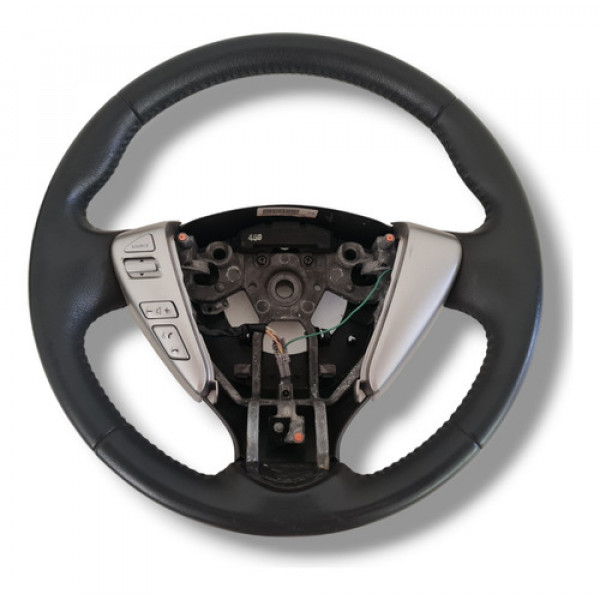 Volante Direcao Com Comando Som Nissan Versa Sl 2020 Couro